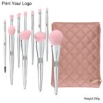 Daily brush set Makeup Brush Set, 11PCS Silver Glitter Crystal Make Up Brush