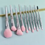 Daily brush set Makeup Brush Set, 11PCS Silver Glitter Crystal Make Up Brush