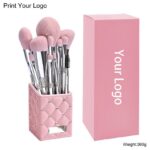 Daily brush set Makeup Brush Set, 11PCS Silver Glitter Crystal Make Up Brush