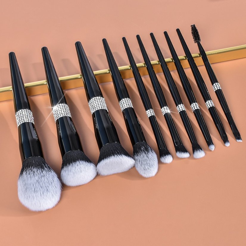 Daily brush set 10PCS Professional Makeup Brushes Set with Classic Holder Ultra-Soft