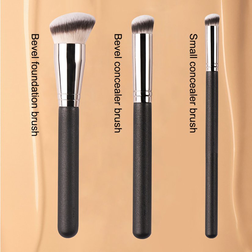 Daily brush set Foundation Contour Concealer Brush, 3Pcs Brush Set
