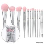 Daily brush set Makeup Brush Set, 11PCS Silver Glitter Crystal Make Up Brush