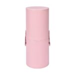 Brush Holder Portable Makeup Brush Case,Pu Leather Makeup Brush Holder with Button,Travel Cup Storage Dustproof Makeup Cosmetic Bags