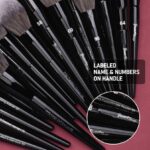 Professional Makeup Brush Set 32Pcs PRO Grade Makeup Brushes Set with Super large Holder, Premium Ultra-soft Synthetic Foundation Contour Powder Blush Concealer Eyeshadow Classic Black Make up Brush