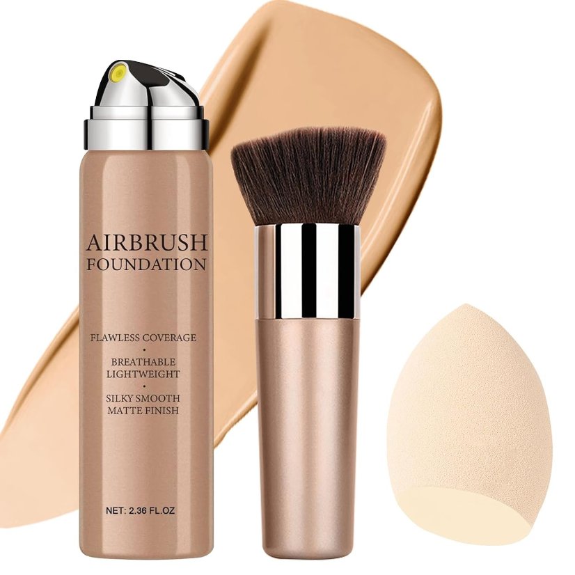 Foundation Brush Champagne Gold Angled Foundation Brush
