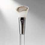 Face Mask Brush Mask Application Brush, Soft Silicone Fan Shape White Brush Head Cosmetic Tool for Body Lotion, Mud, Clay, Charcoal Mixed Mask